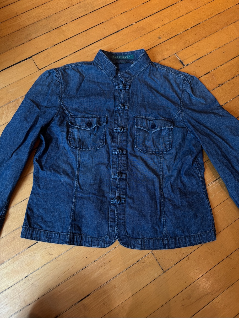 Denim Button-Front Ralph Lauren Top - Picture 4 of 7